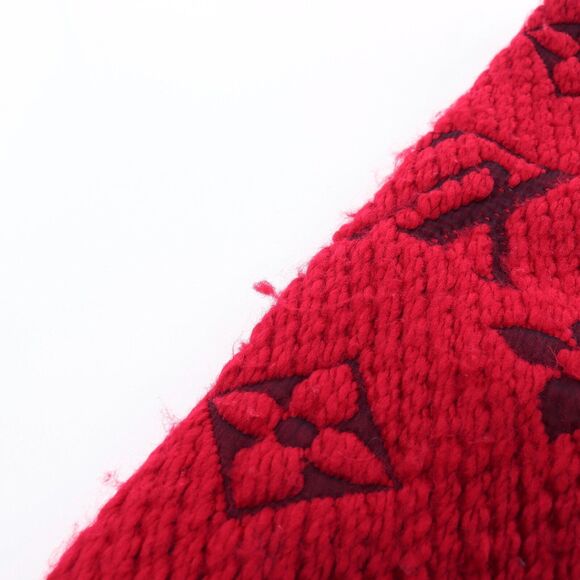 Louis Vuitton Scarf  Wool Escharpe Logomania Ruby Silk Red - Picture 6 of 8